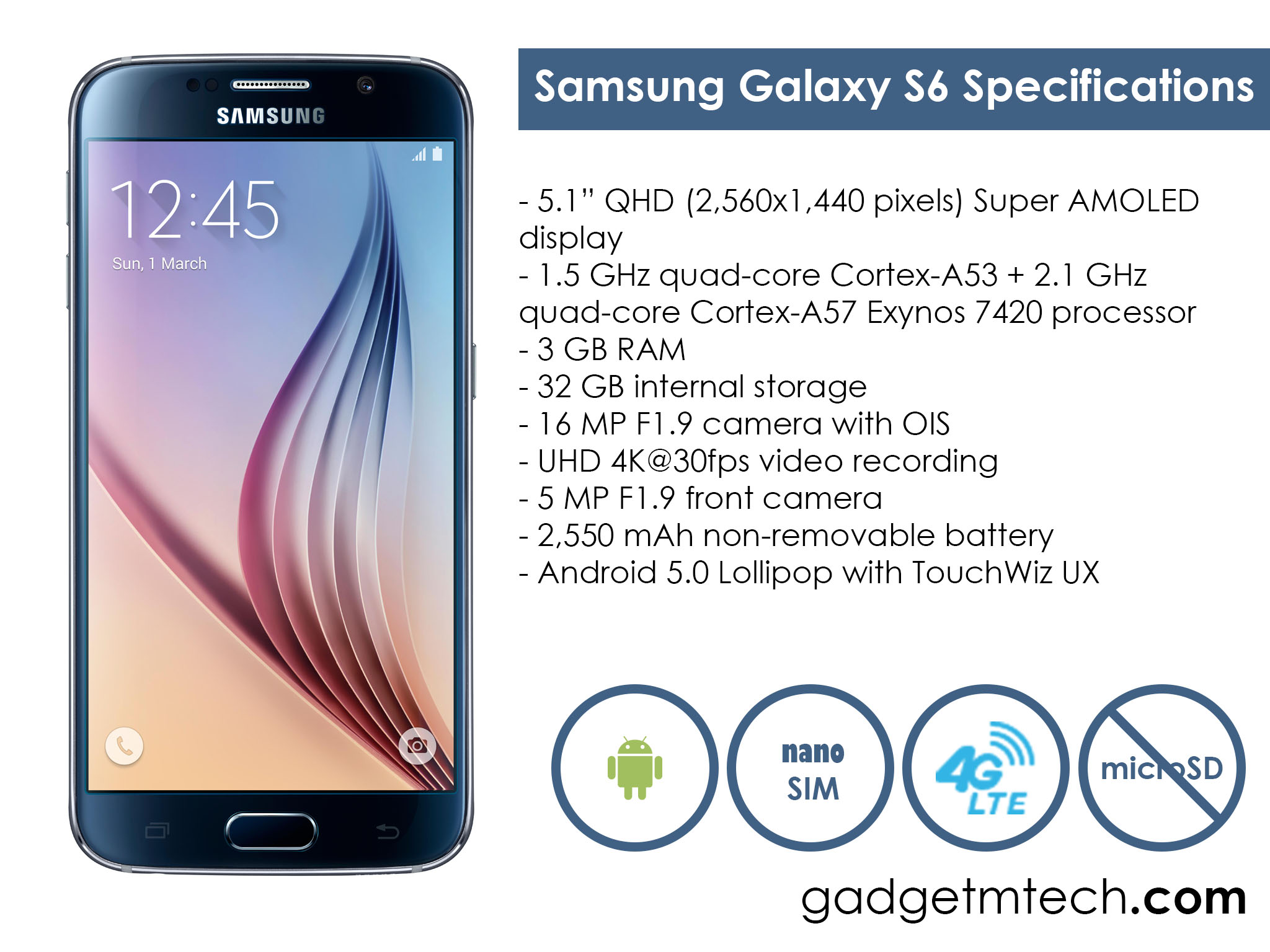 Samsung Galaxy S6 Specifications