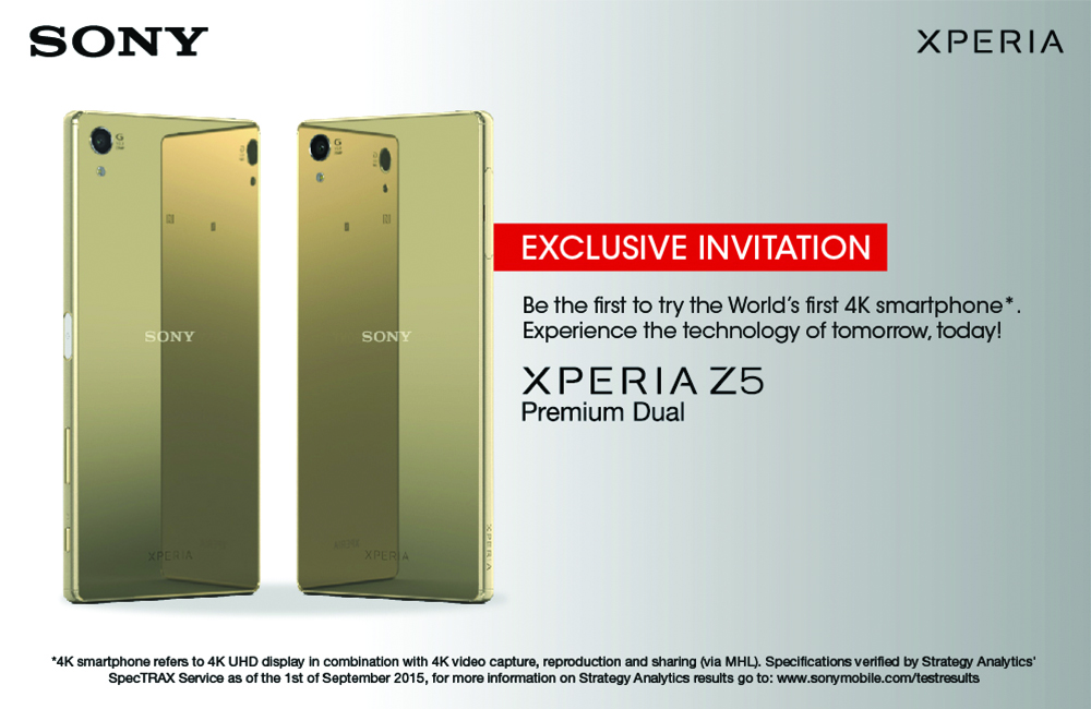 Stand a chance to attend Sony Xperia Z5 series launch here