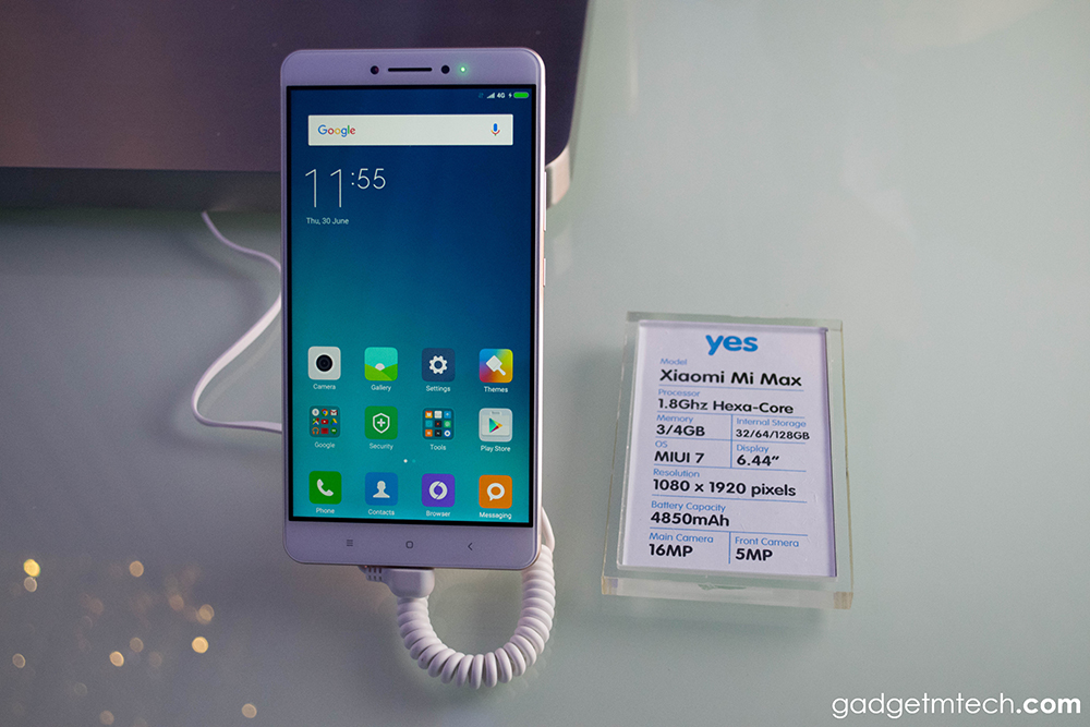 You can purchase the Mi Max from Yes