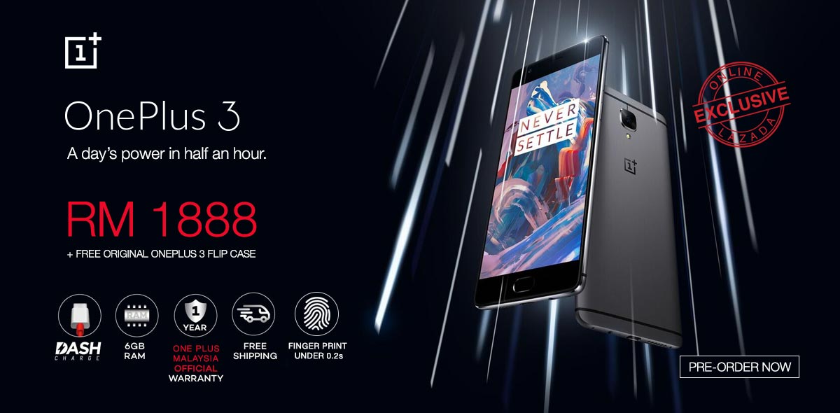 OnePlus 3 is now available for pre-order