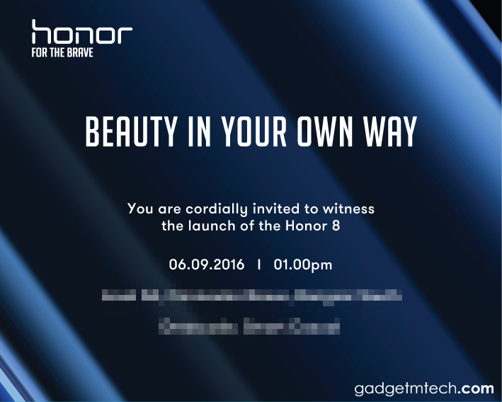 Honor 8 Launch Invite