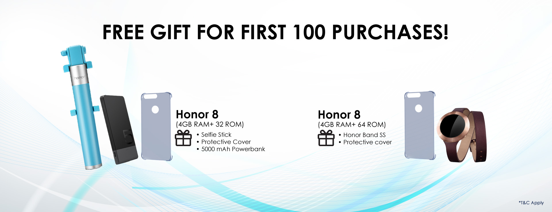 Honor 8 First 100 Buyers Free Gifts