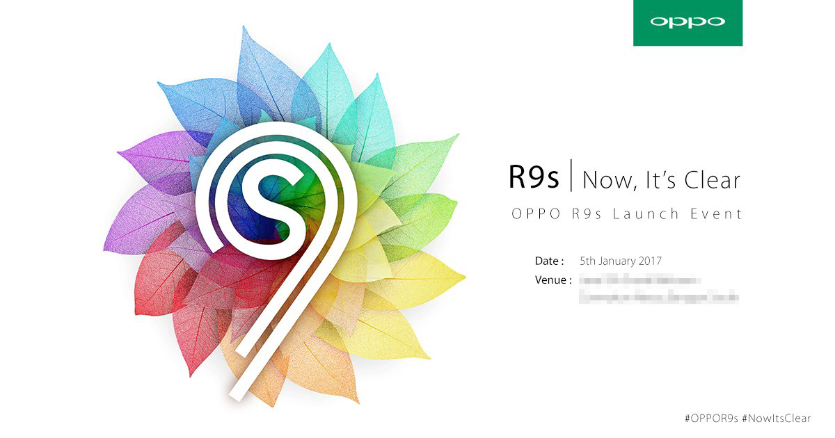 Final-LEE, OPPO R9s Will Officially Launch On 5th January 2017
