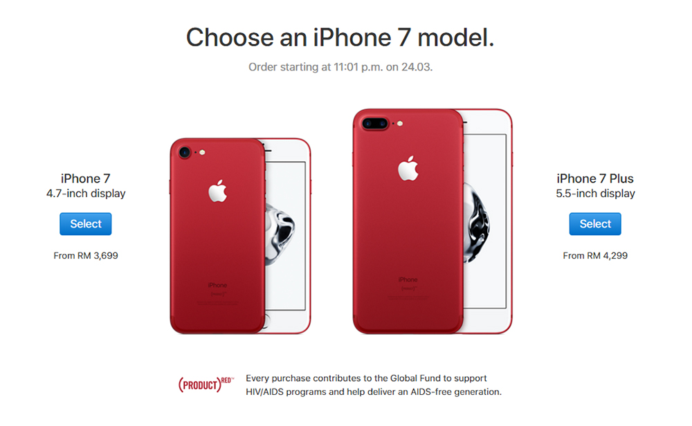 Apple Introduces iPhone 7 and iPhone 7 Plus (PRODUCT)RED Special 