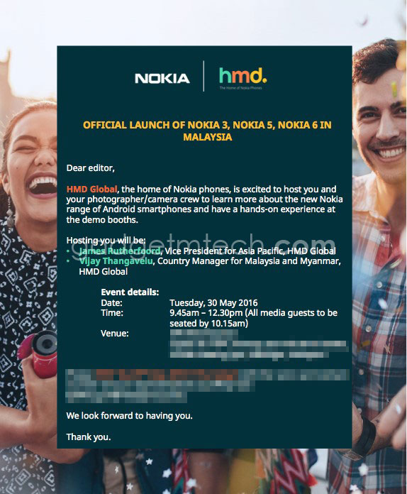 Nokia 3, 5 and 6 Set to Launch in Malaysia on 30 May