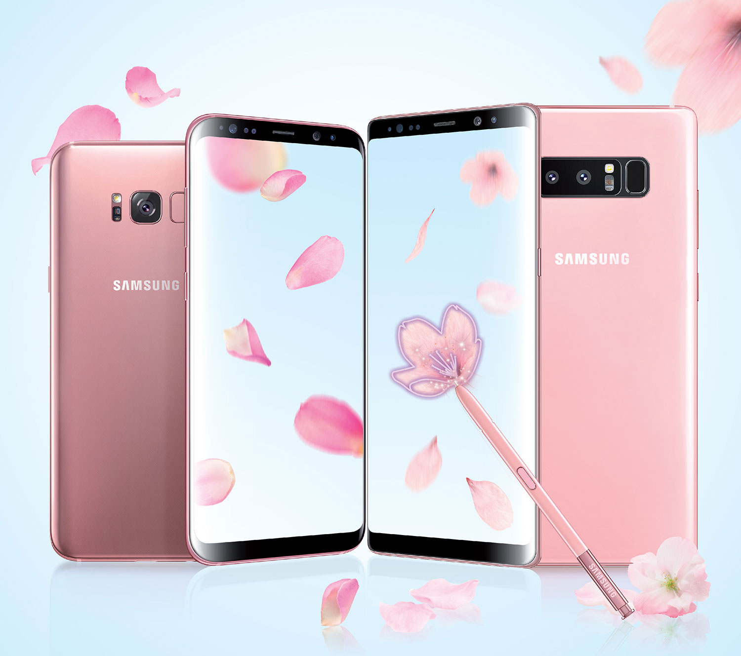Samsung Galaxy S8, S8+ and Note8 Pink