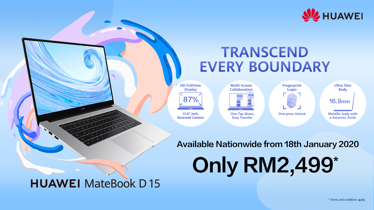 HUAWEI MateBook D 15 Malaysia