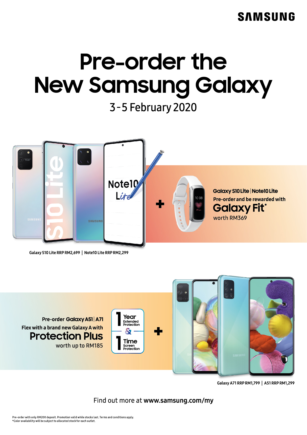 Samsung Galaxy S10 Lite, Note10 Lite, A51 & A71 Pre-Order