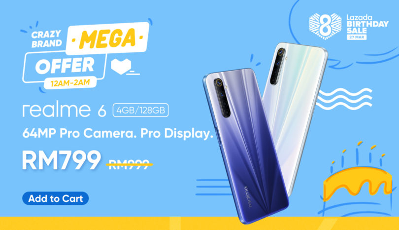 realme 6 Lazada Birthday Sale