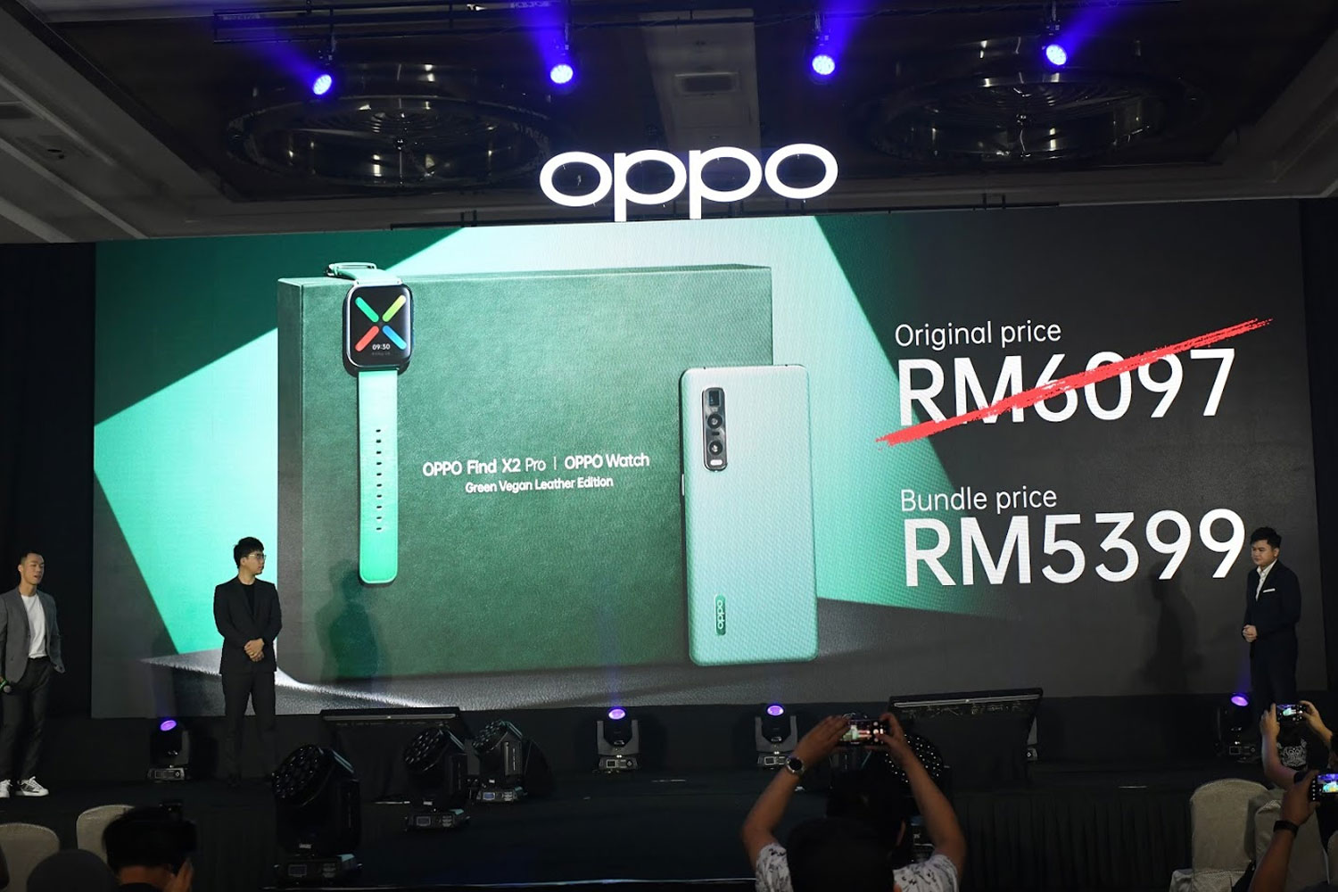 OPPO Find X2 Pro 5G Green and OPPO Watch Vegan Leather Edition Bundle