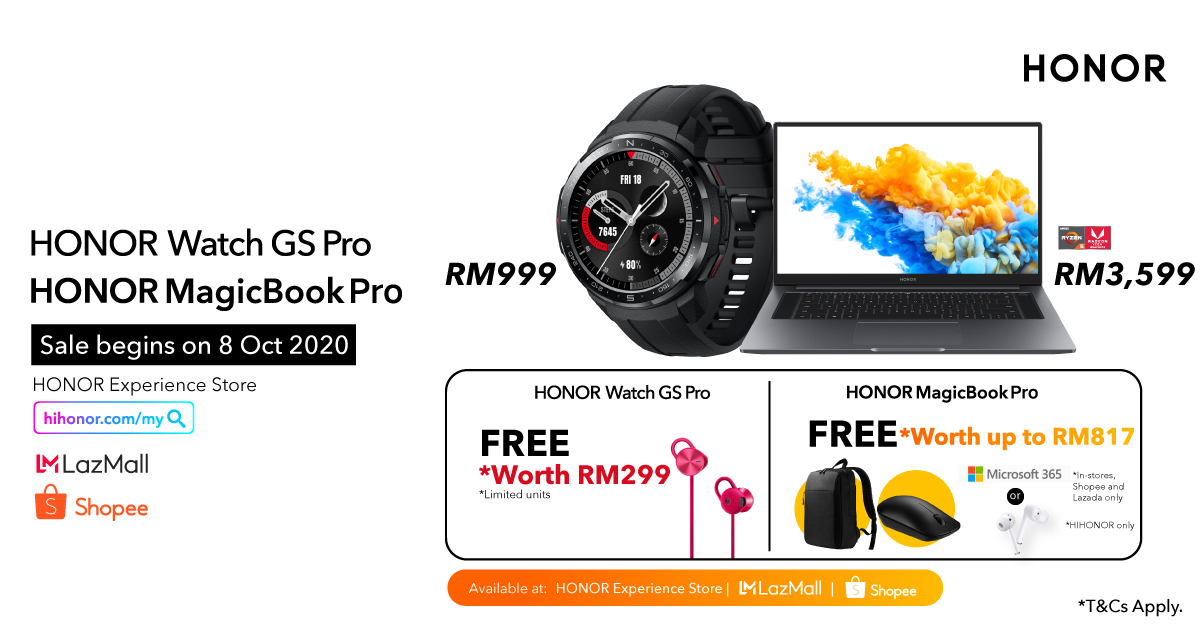 HONOR Watch GS Pro and MagicBook Pro Officially Launched in Malaysia