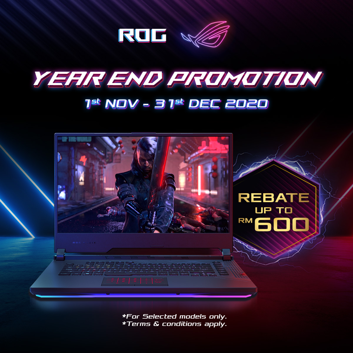 ASUS ROG Year End Promotion Offers up to RM600 Off
