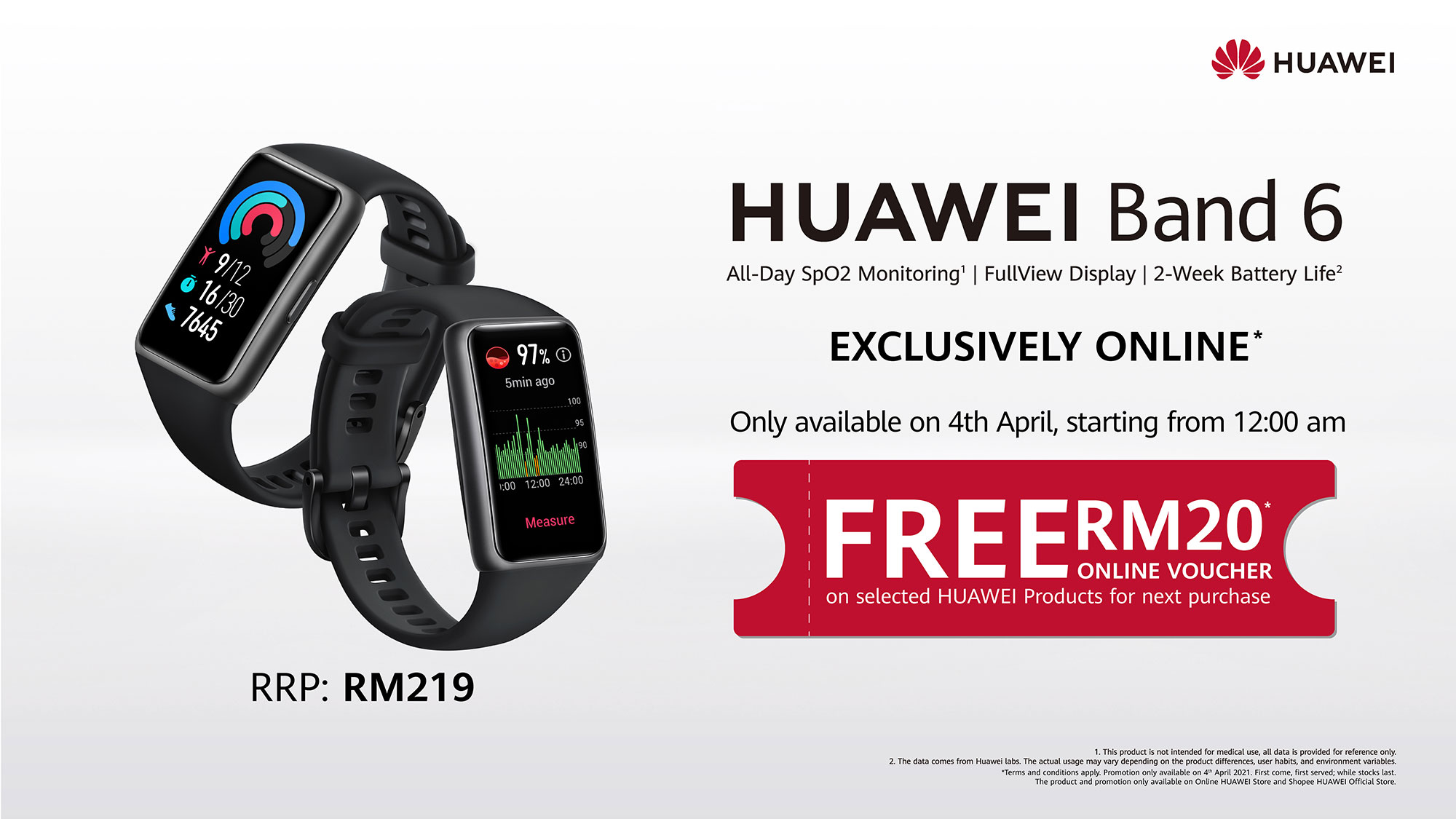 HUAWEI Band 6 Available Exclusively Online on April 4