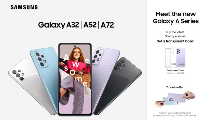 Samsung Galaxy A32, A52, and A72 Malaysia