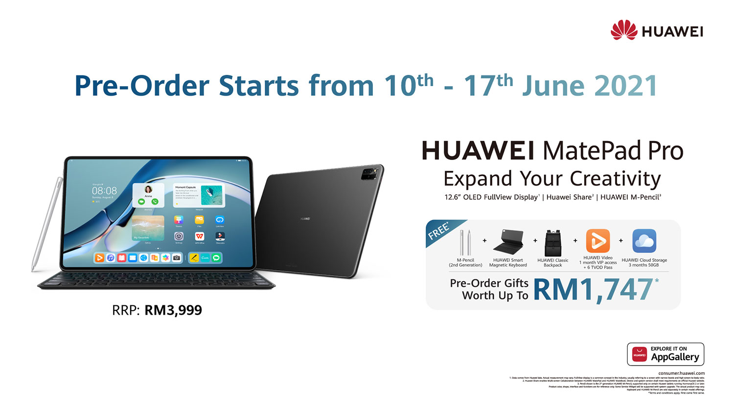 HUAWEI MatePad Pro 12.6-inch Now Available For Pre-Order