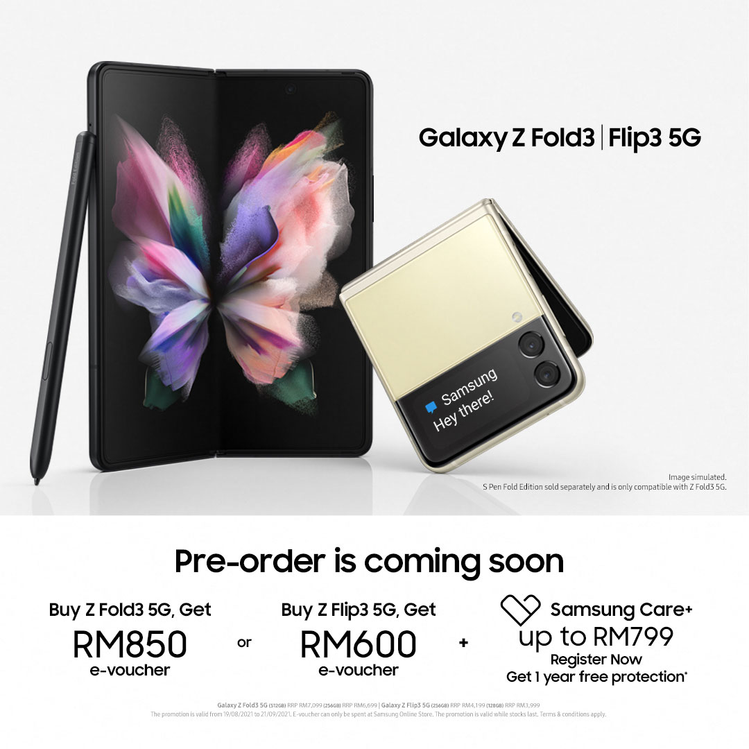 Pre-Order The Samsung Galaxy Z Fold3 and Galaxy Z Flip3 on August 19