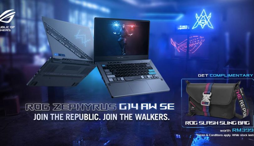 ASUS ROG Zephyrus G14 Alan Walker SE and ROG Slash Sling Bag Bundle Promo