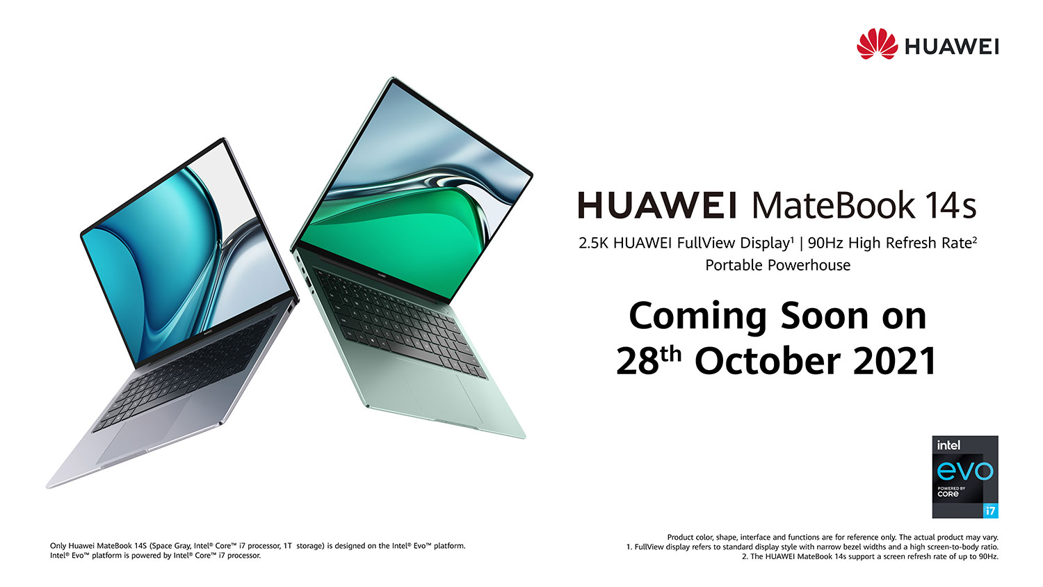 HUAWEI MateBook 14s Coming on October 28