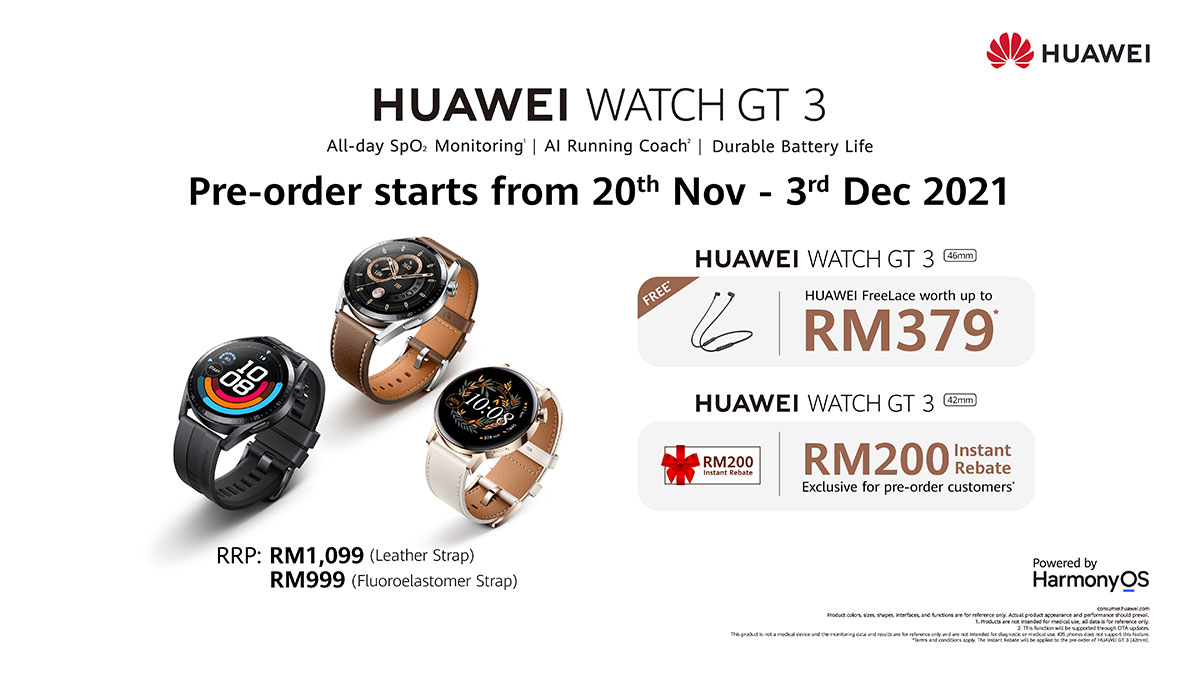 HUAWEI WATCH GT 3 Now Available for Pre-Order