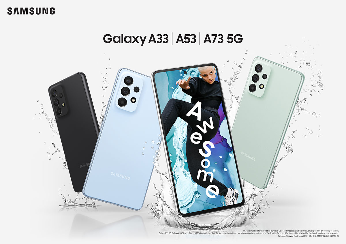 Samsung Galaxy A33 5G, Galaxy A53 5G, Galaxy A73 5G