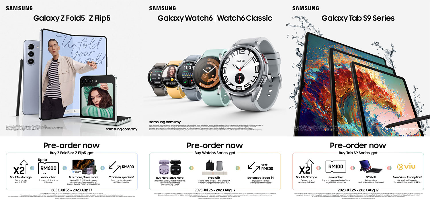 Pre-Order Your Samsung Galaxy Z Fold5, Galaxy Z Flip5, Galaxy Watch6 & Galaxy Tab S9 Series Today