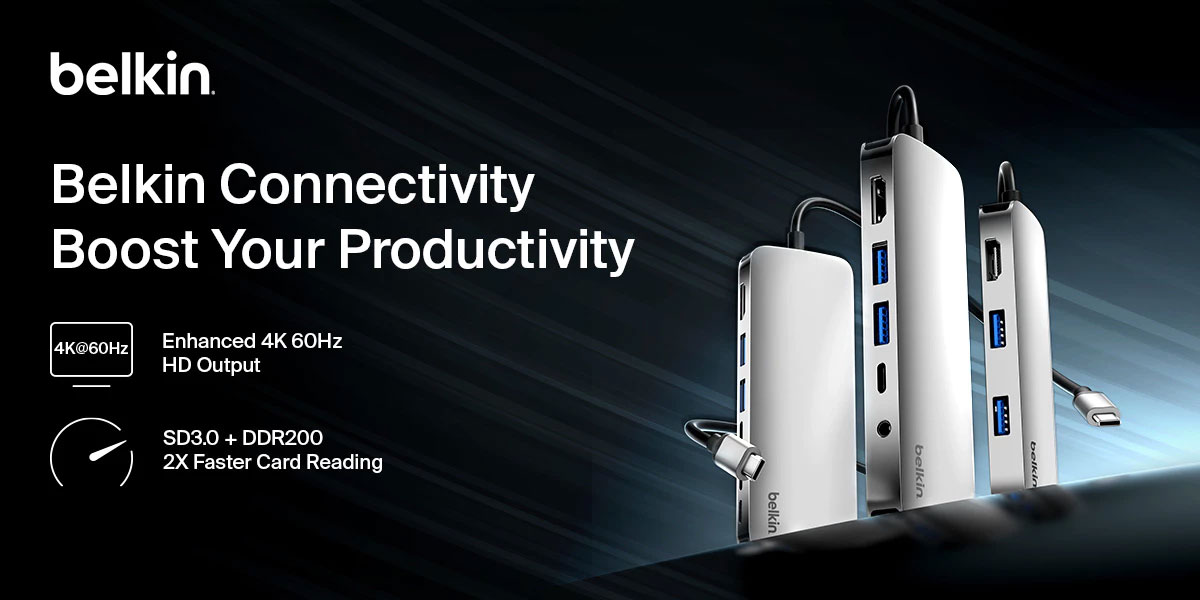 Belkin Malaysia Launches Three Upgraded USB-C Multiport Hub Adapters